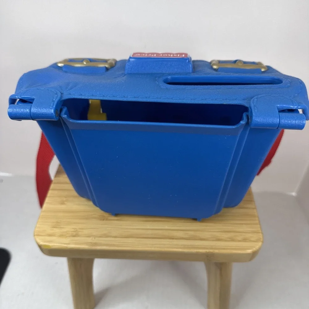 VTG 1997 Fisher-Price Blue Mailbox Learning Toy Pretend Play Mail Carrier READ